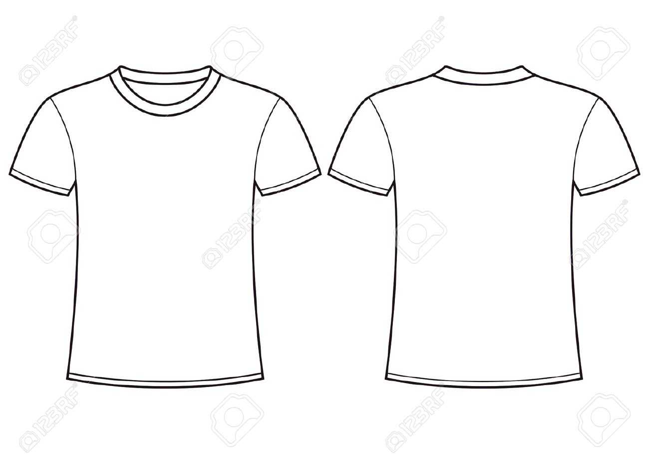 Blank T Shirt Template Front And Back Within Blank Tee Shirt Template