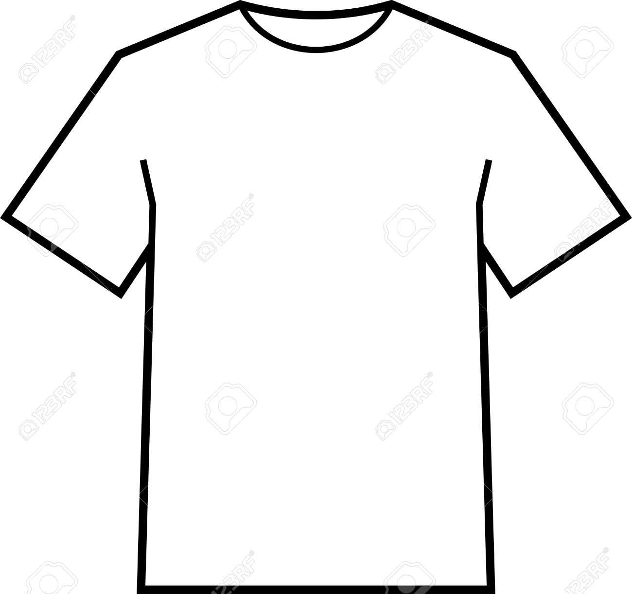 Blank T Shirt Template Vector With Blank T Shirt Outline Template