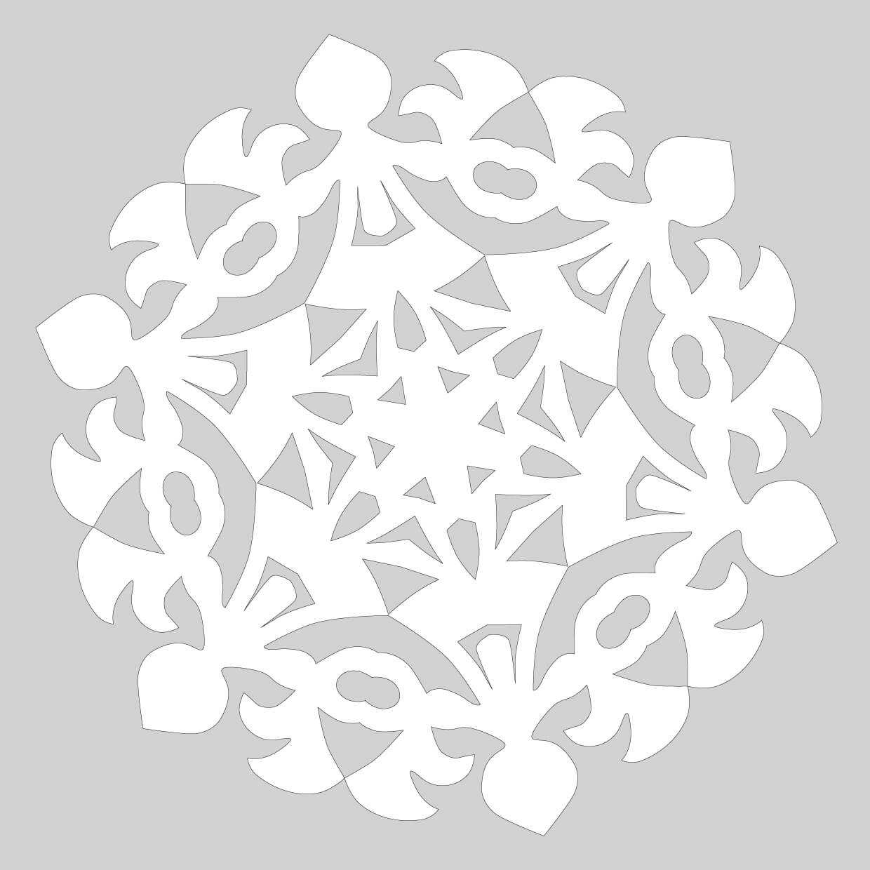Blank Template To Draw A Pattern For Paper Snowflake | Free Within Blank Snowflake Template