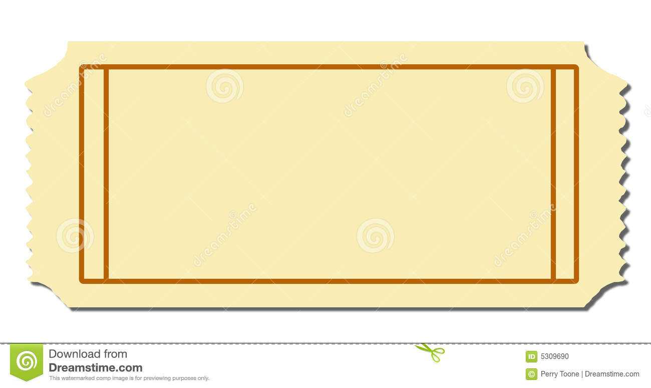 Blank Ticket Stock Vector. Illustration Of Night, Backdrop Intended For Blank Admission Ticket Template