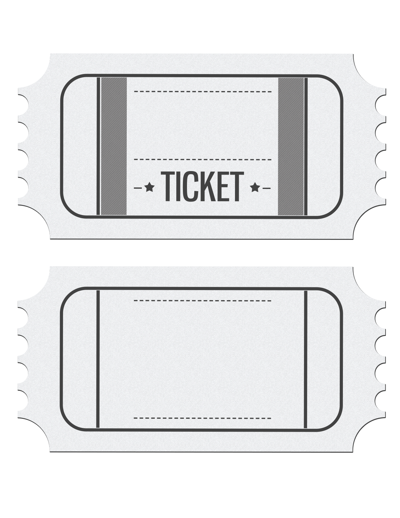 Blank Ticket Template Clipart Inside Blank Admission Ticket Template