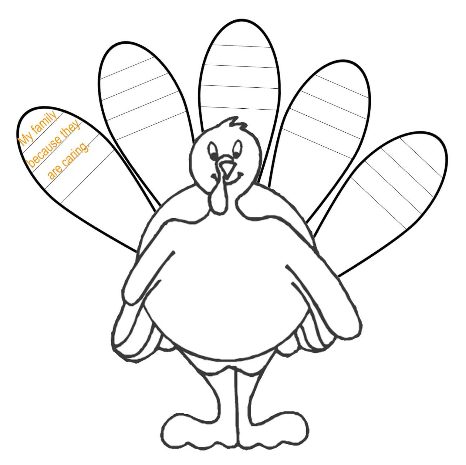 Blank Turkey Template Professional Plan Templates