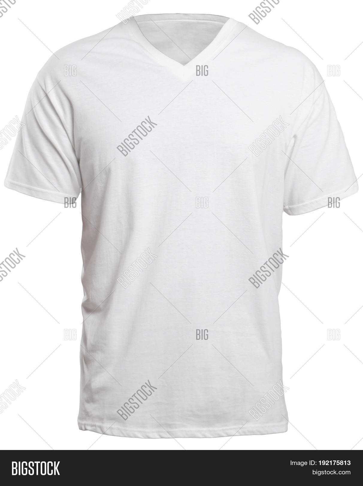 Blank V Neck Shirt Image & Photo (Free Trial) | Bigstock Throughout Blank V Neck T Shirt Template