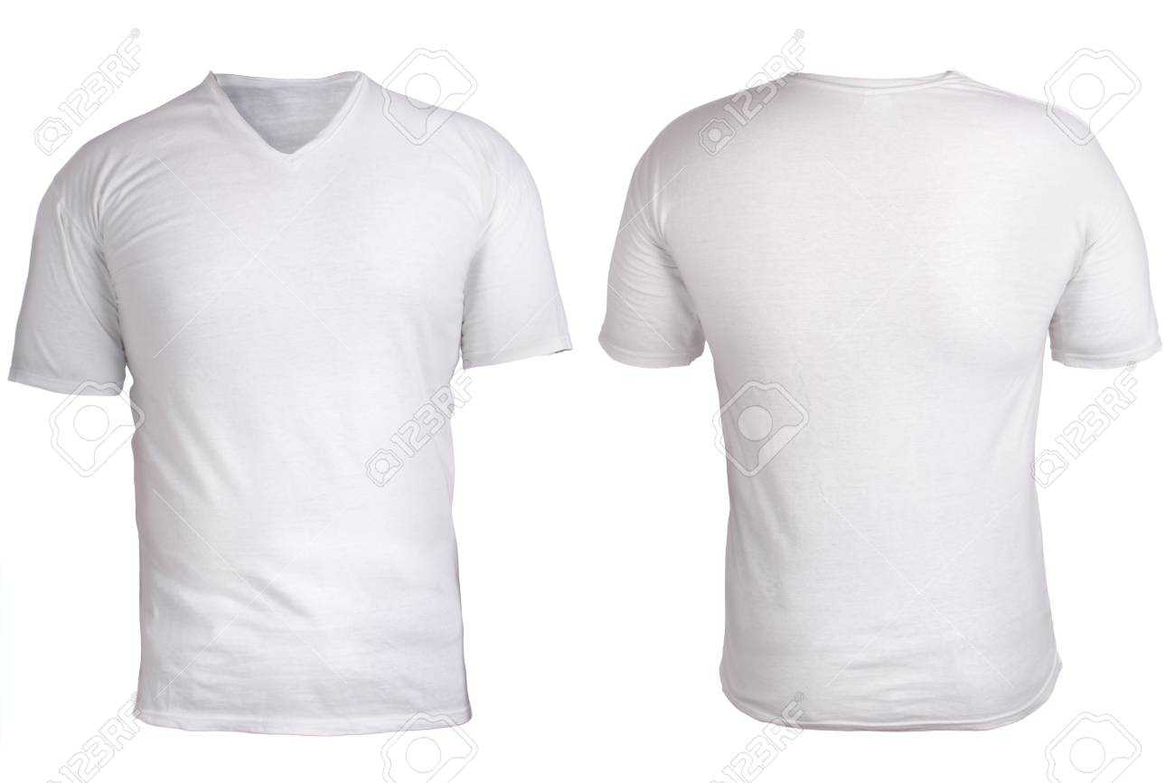Blank V Neck Shirt Mock Up Template, Front, And Back View, Isolated,.. With Regard To Blank V Neck T Shirt Template