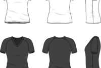 Blank V-Neck T-Shirt with Blank V Neck T Shirt Template