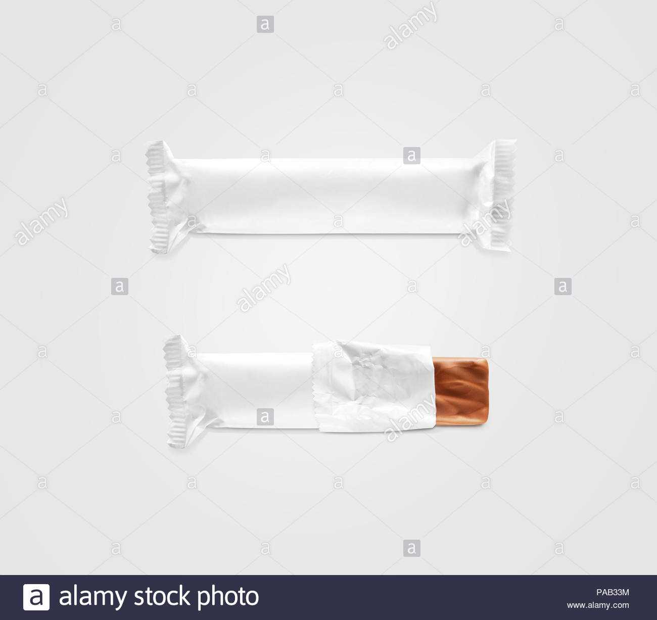 Blank White Candy Bar Plastic Wrap Mockup Isolated. Closed With Regard To Blank Candy Bar Wrapper Template