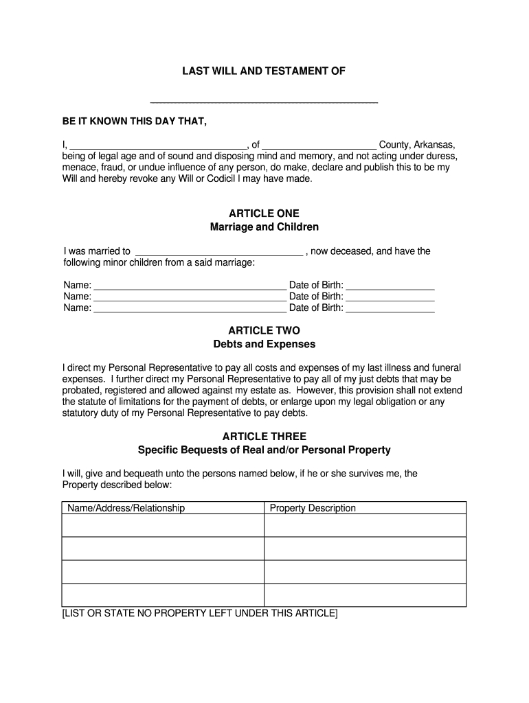 Blank Will Form – Fill Online, Printable, Fillable, Blank In Blank Legal Document Template