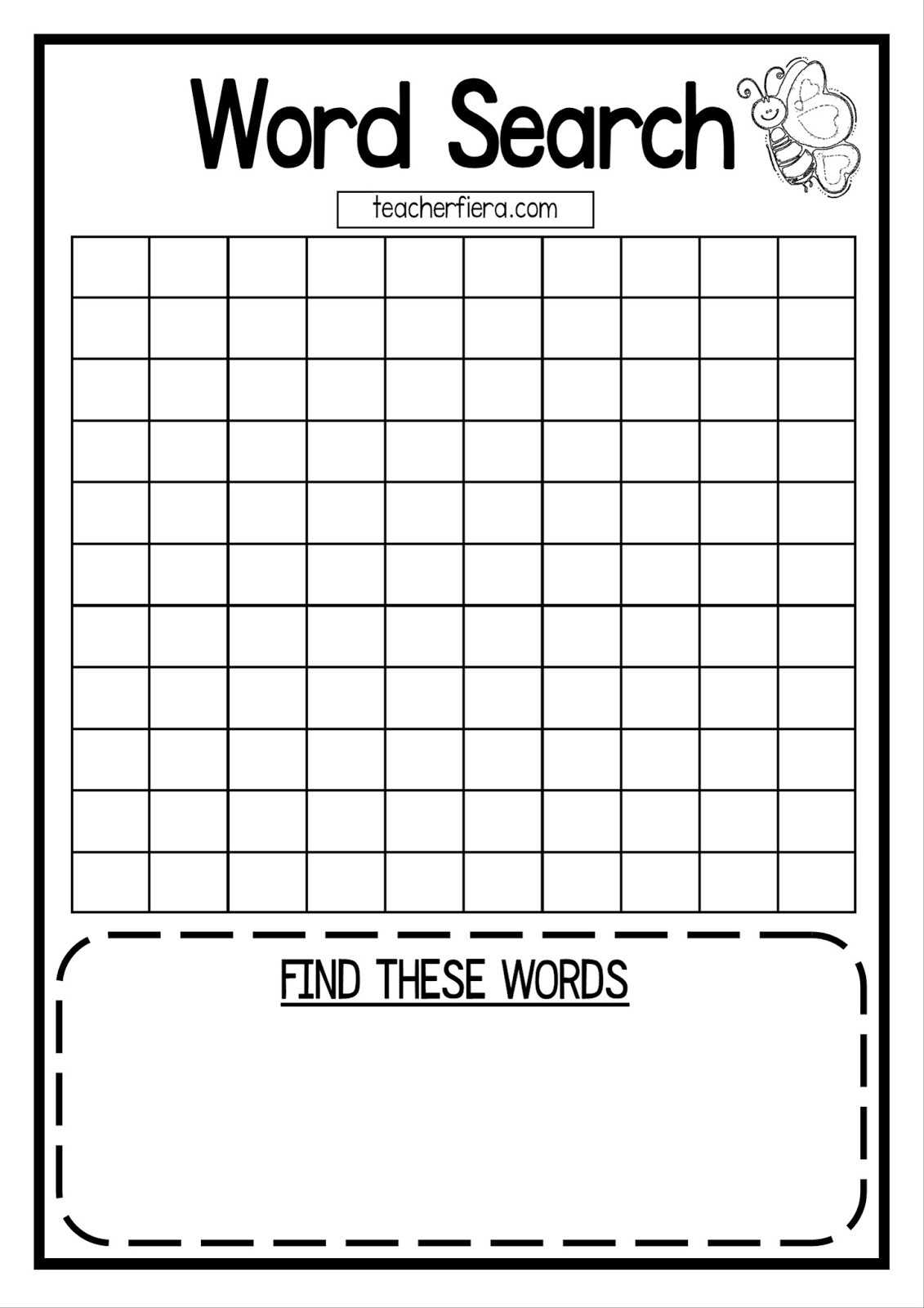 Blank Word Search Template Free - Business Template Ideas Intended For Word Sleuth Template