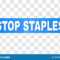 Blue Stripe With Stop Staples Text Stock Vector Intended For Staples Banner Template
