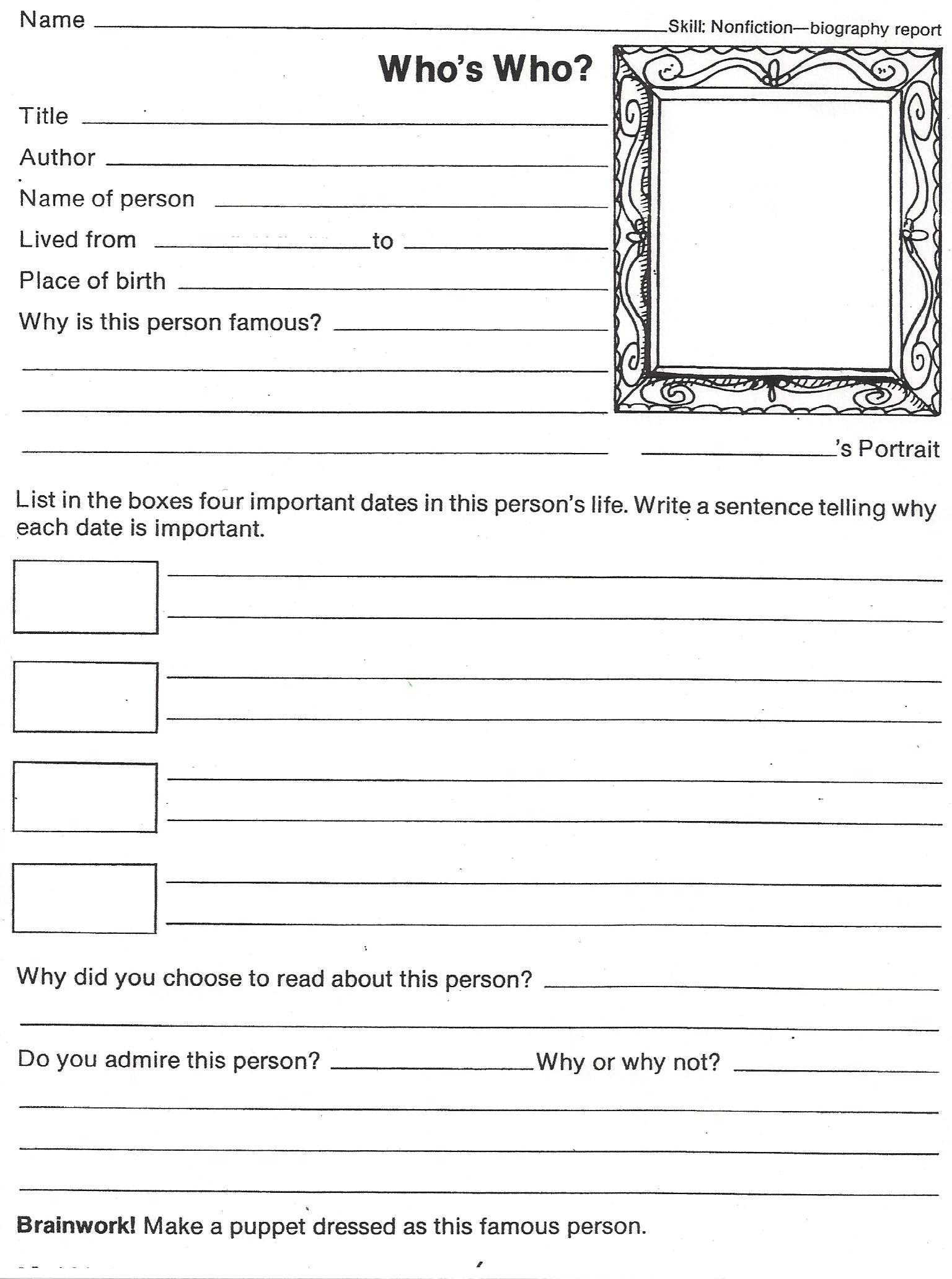 Book Report Template 2Nd Grade Free – Book Report Form In Book Report Template 3Rd Grade