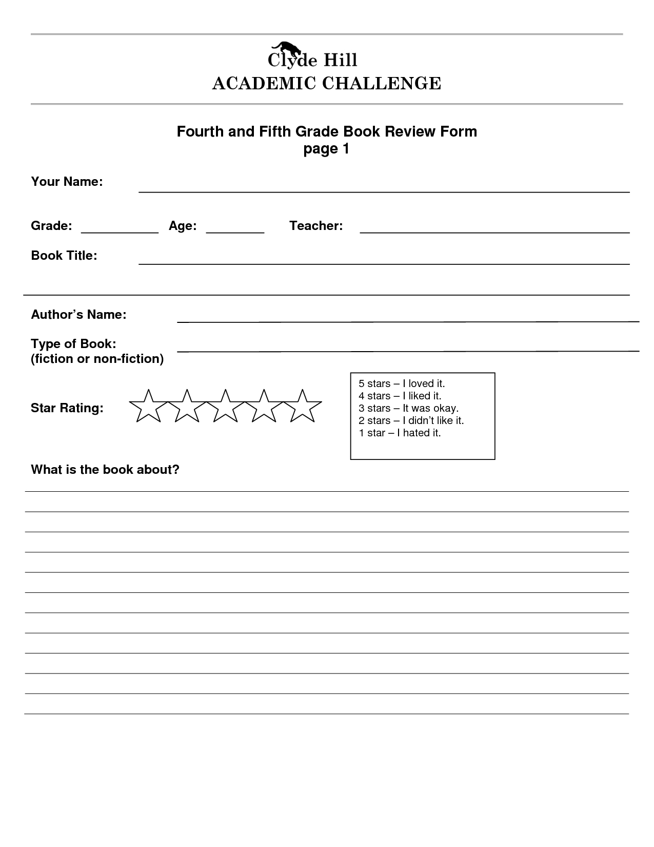 Book Report Worksheet Grade 6 | Printable Worksheets And With Regard To Book Report Template 3Rd Grade