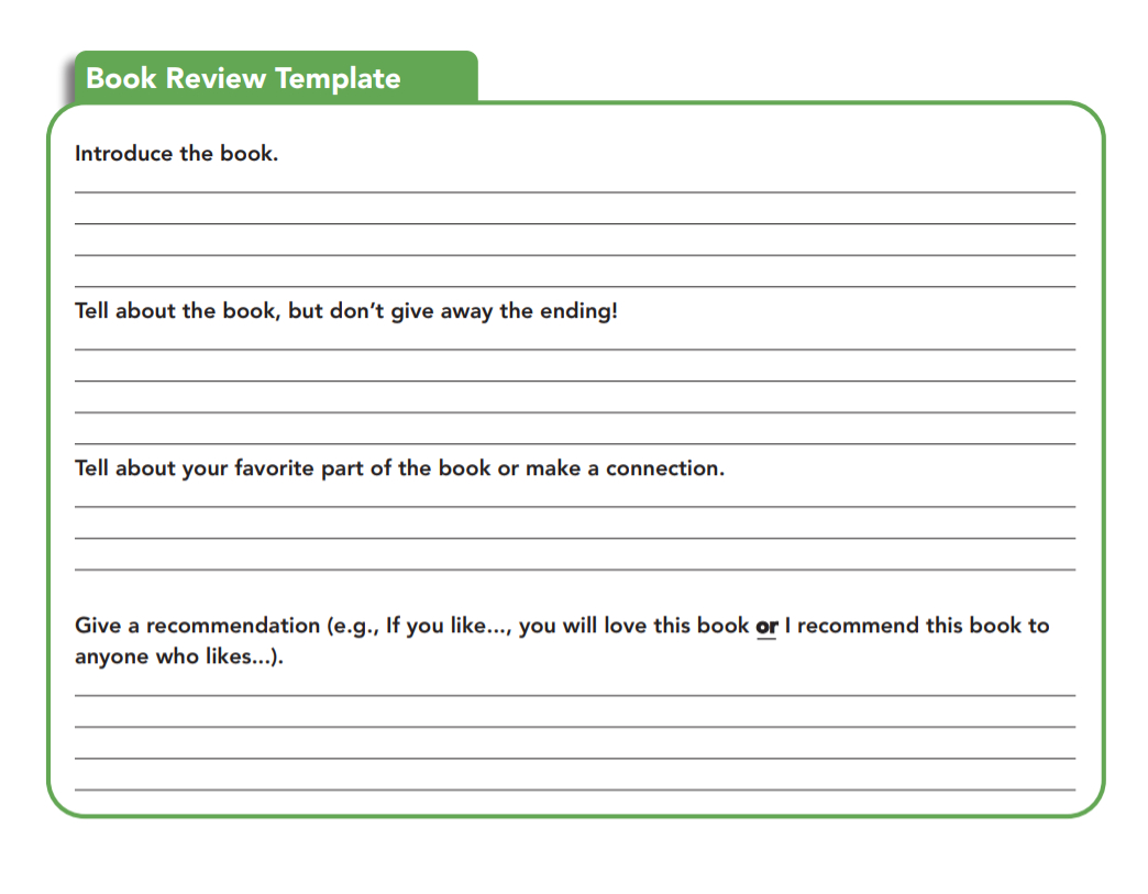 Book Review Examples And How To Write A Book Review Intended For Book Report Template Middle School