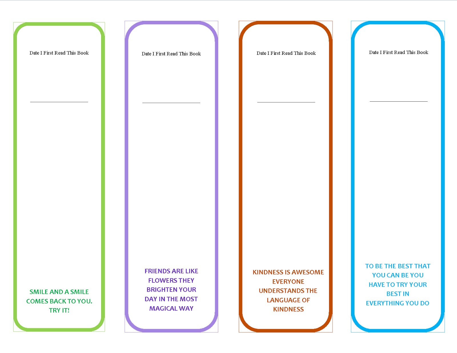 Bookmark Template To Print | Activity Shelter With Regard To Free Blank Bookmark Templates To Print