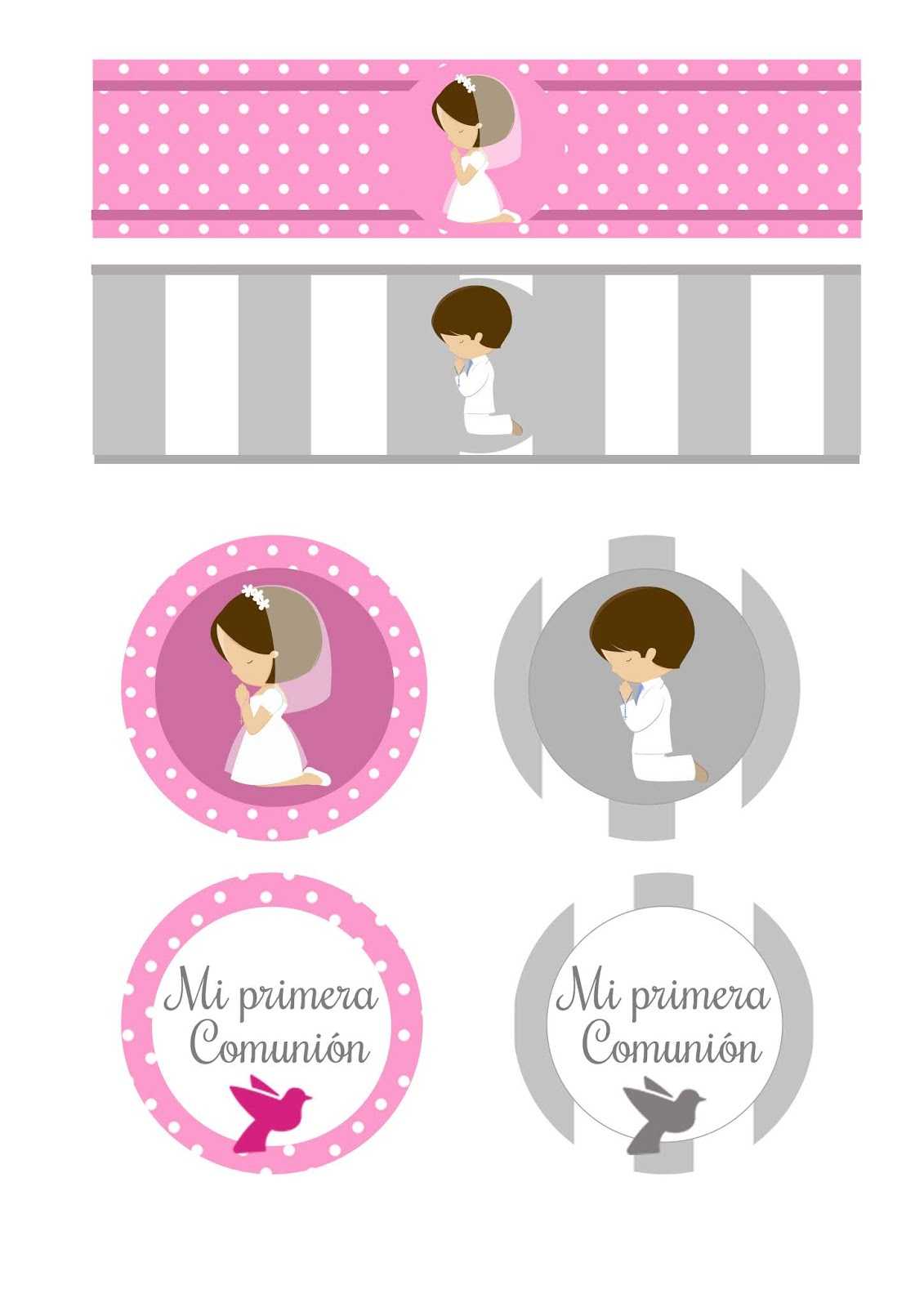 Boy And Girl First Communion: Free Printable Mini Kit. | Oh Regarding Free Printable First Communion Banner Templates