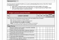 Briliant Lessons Learned Checklist Prince2-Lessons-Learned in Prince2 Lessons Learned Report Template