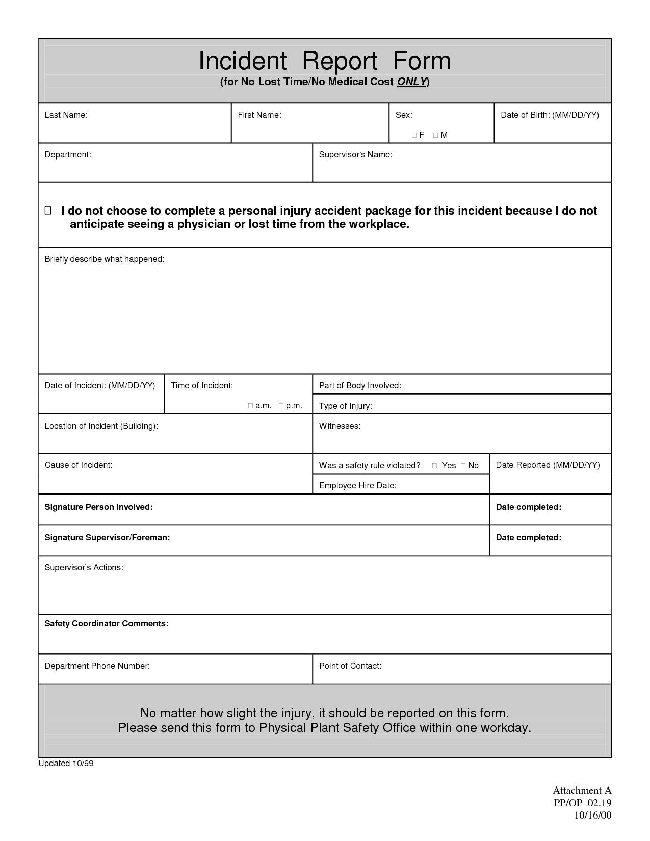 Brilliant Report Template For Incident Example Of Incident Throughout Customer Incident Report Form Template