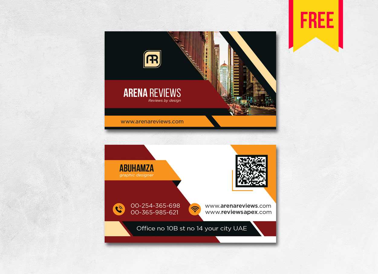 Building Business Card Design Psd – Free Download | Arenareviews For Blank Business Card Template Psd