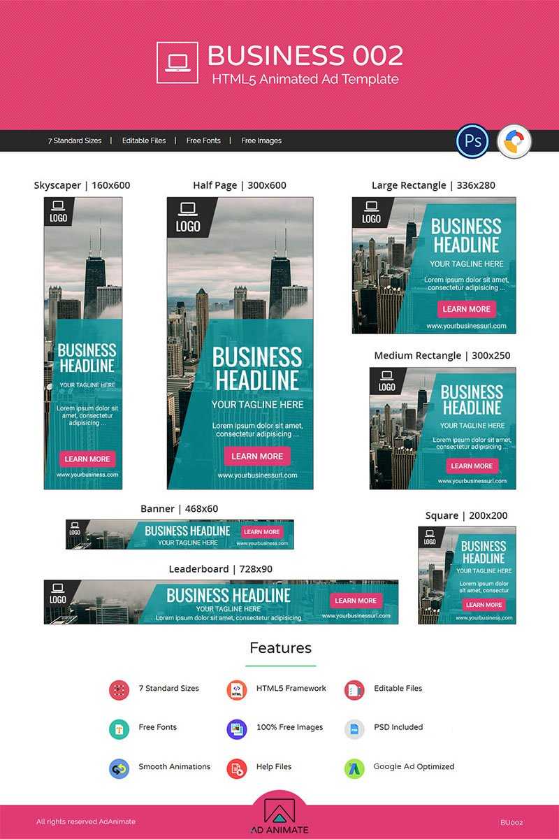 'business 002 – Html5 Ad' – Animated Banner №71312 For Animated Banner Template