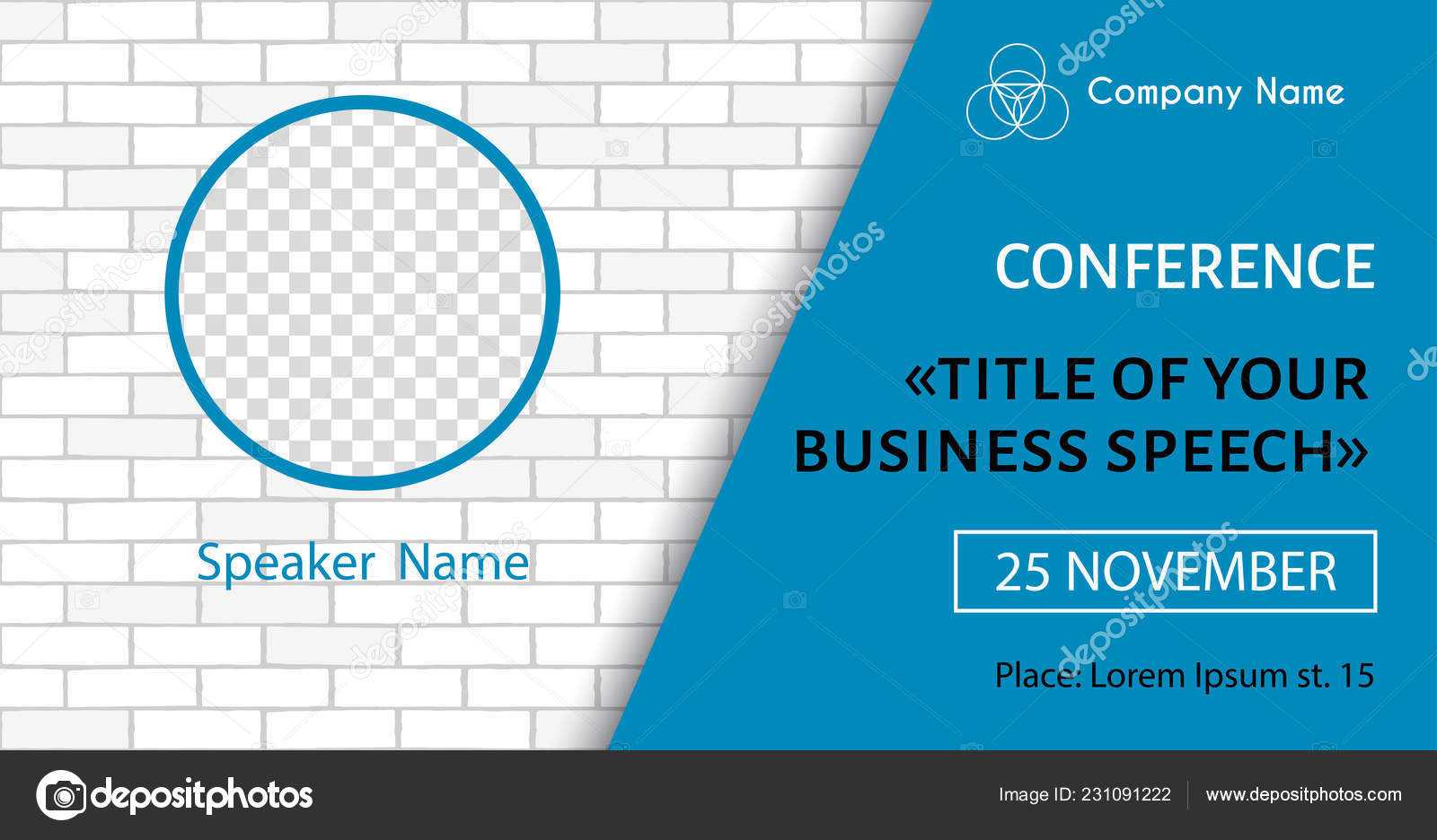 Business Conference Flyer | Corporate Announcement Poster Regarding Event Banner Template