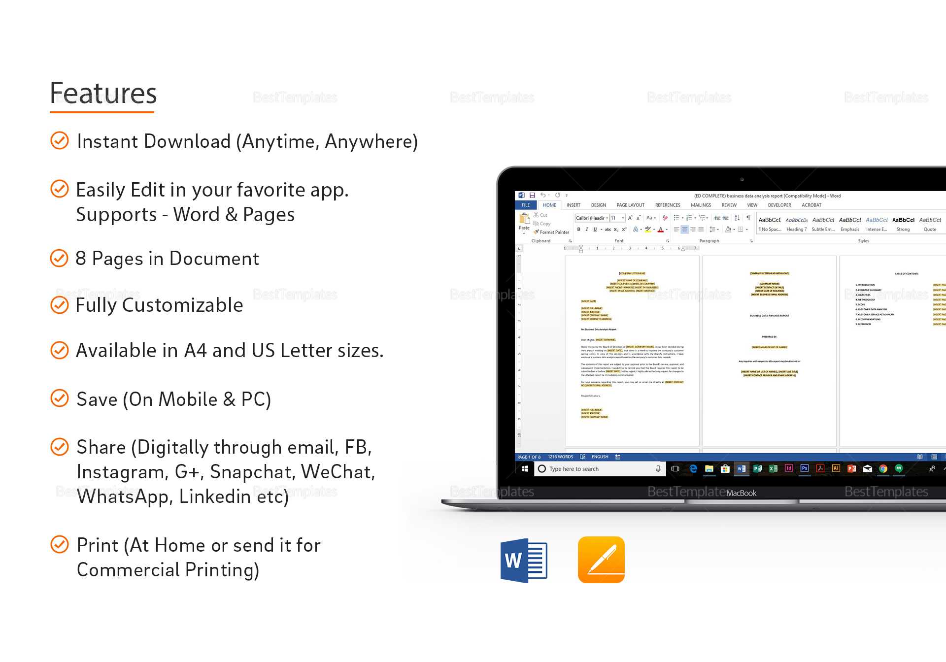 Business Data Analysis Report Template Throughout Business Analyst Report Template