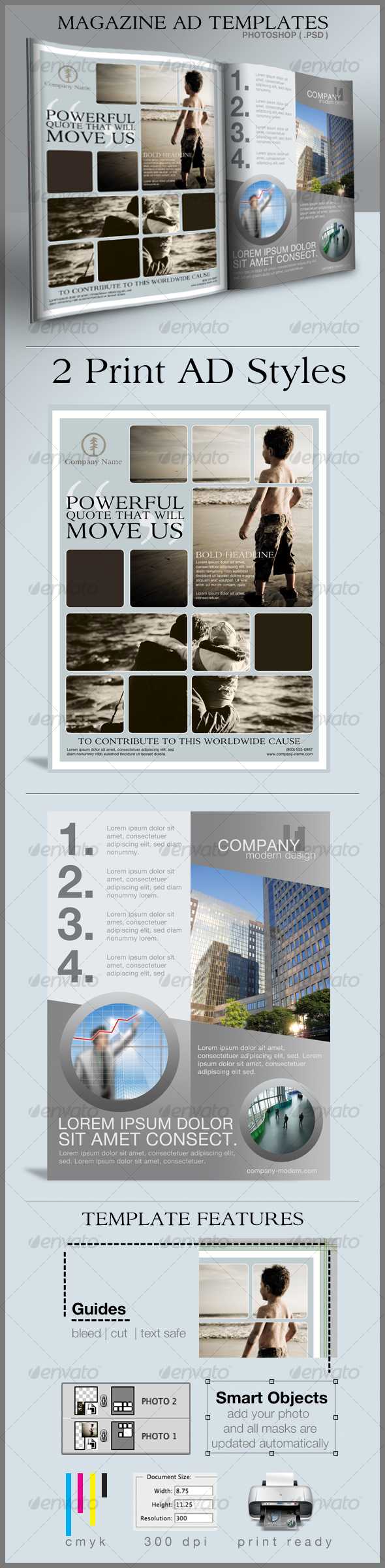 Business Flyer Templates From Graphicriver Throughout Magazine Ad Template Word