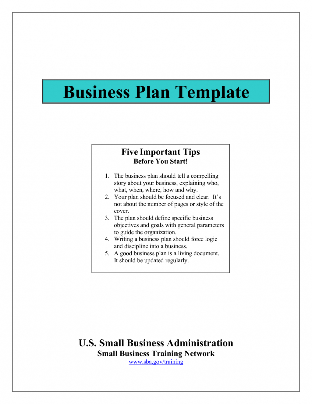Business Plan Emplate Sba Gov Examples Writing For Loan In Sbar Template Word