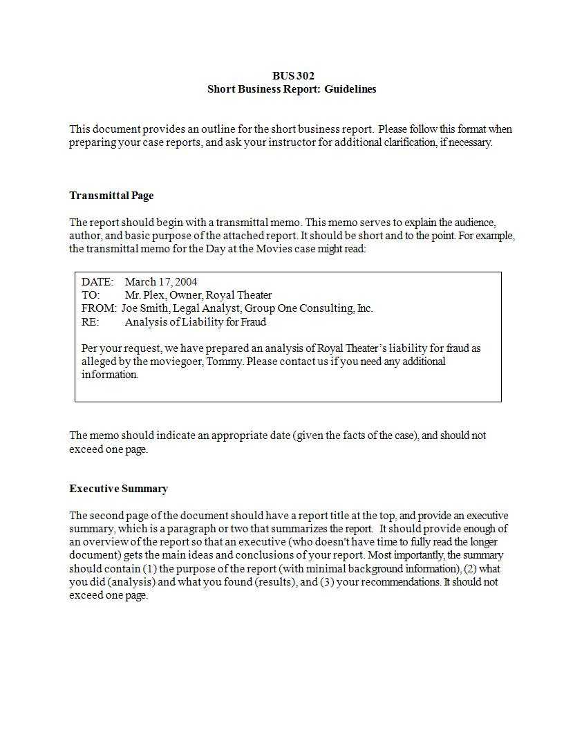 Business Report Format – Karan.ald2014 Throughout Business Trip Report Template Pdf