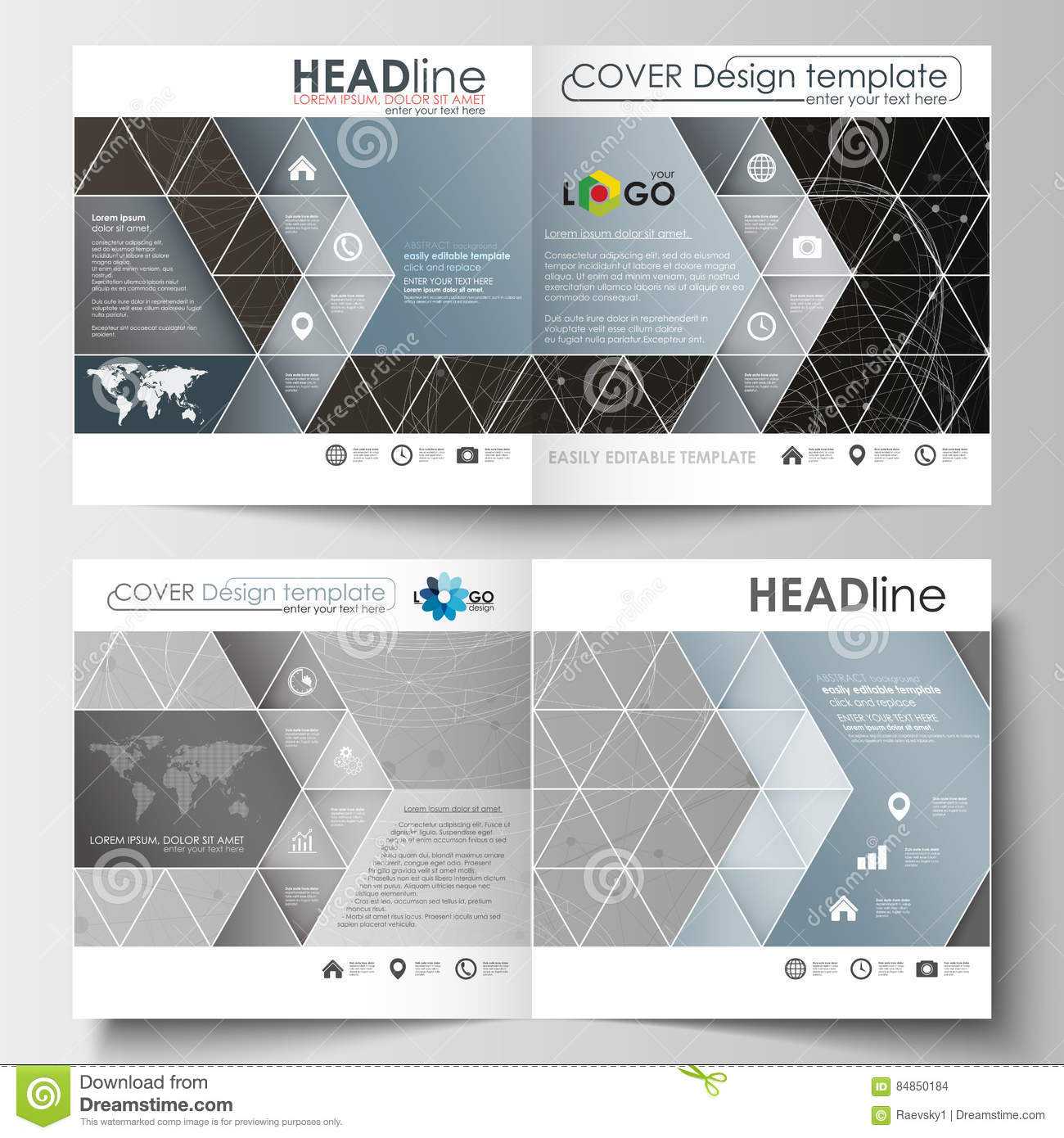 Business Templates For Square Design Brochure, Magazine Within Noc Report Template
