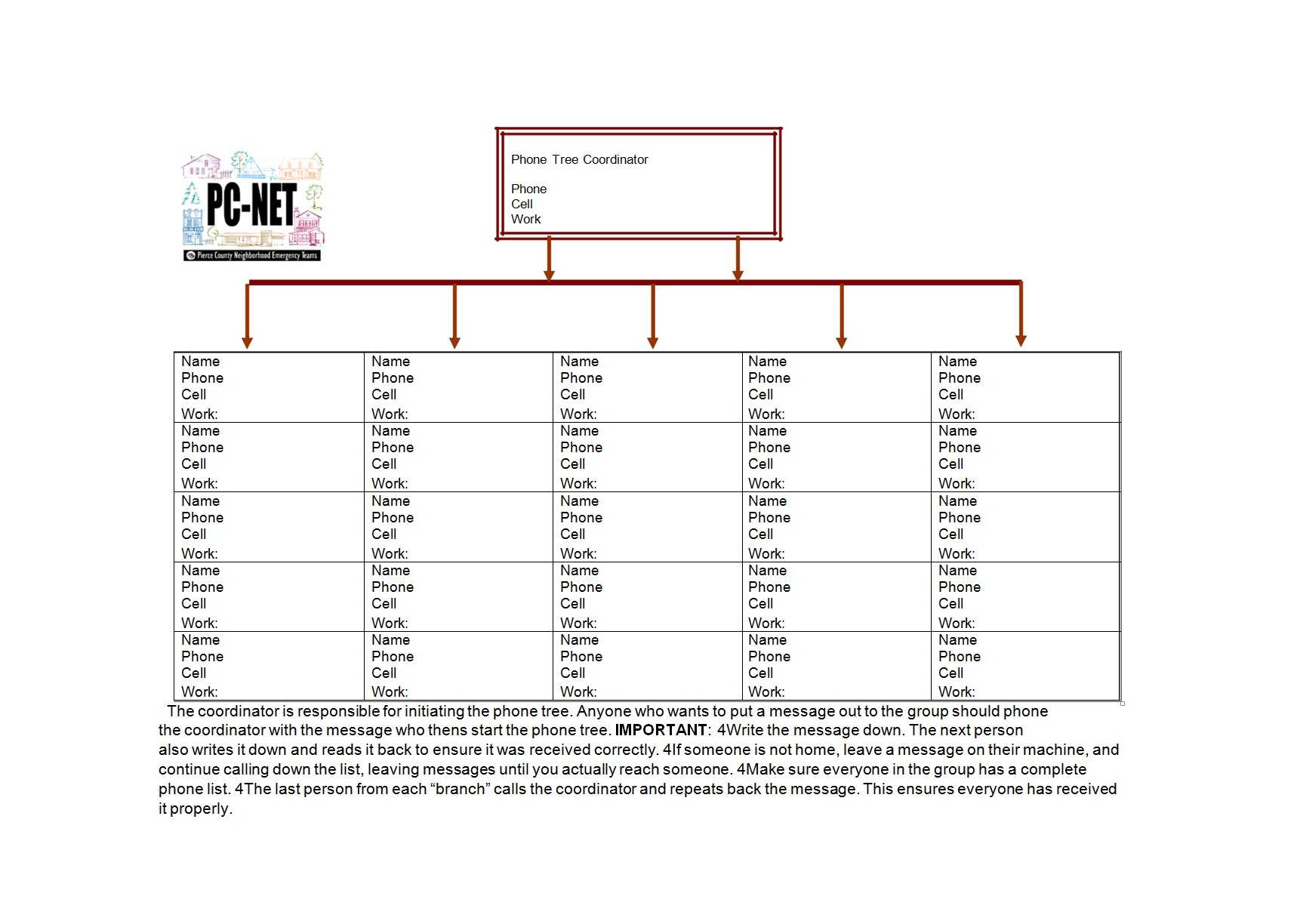 Call Tree Template – Karati.ald2014 Within Calling Tree Template Word