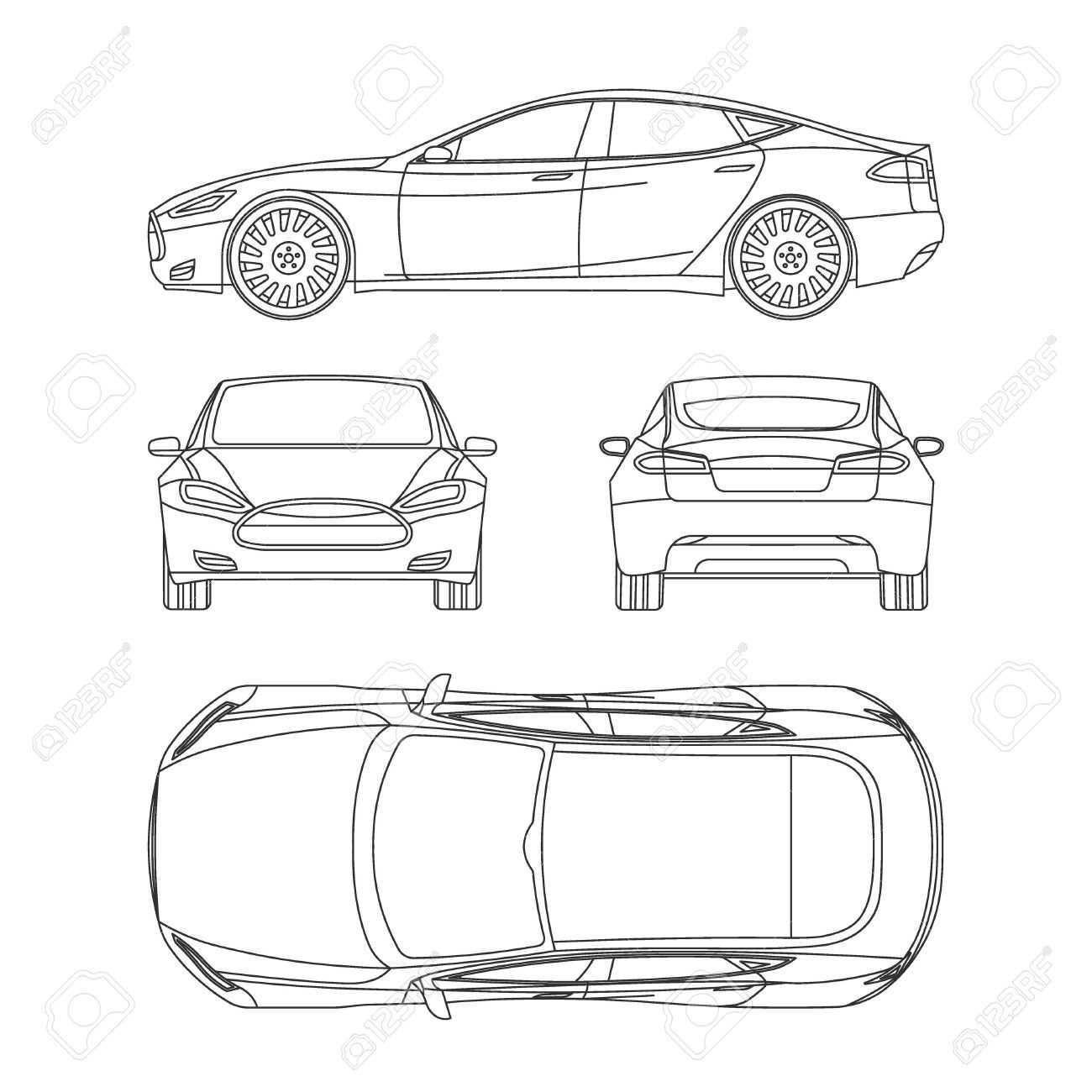 Car Line Draw Insurance, Rent Damage, Condition Report Form Blueprint With Regard To Car Damage Report Template