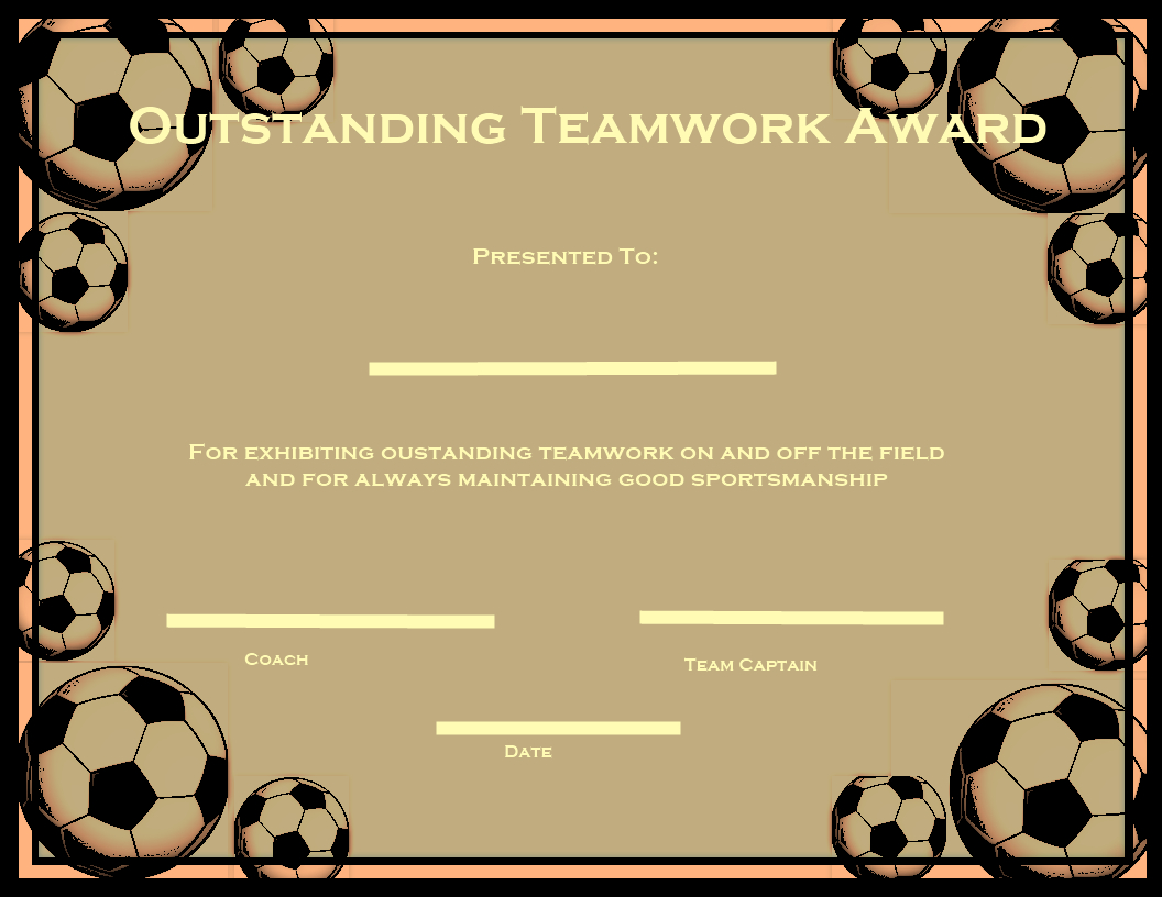 Certificate Clipart Football, Certificate Football Within Soccer Certificate Templates For Word