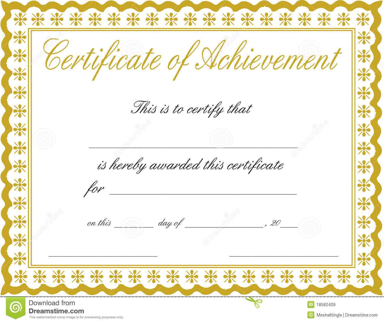 Certificate Of Accomplishment Template For Blank Certificate Templates Free Download