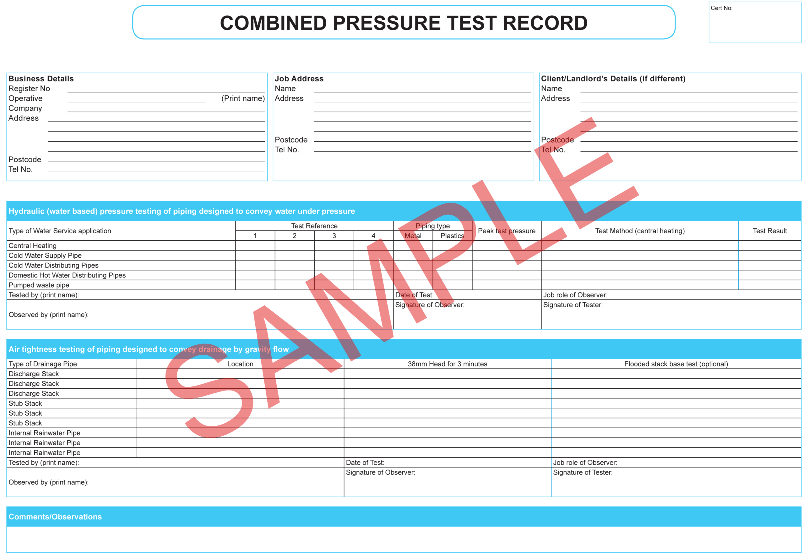 Certificates | Everycert With Regard To Hydrostatic Pressure Test Report Template