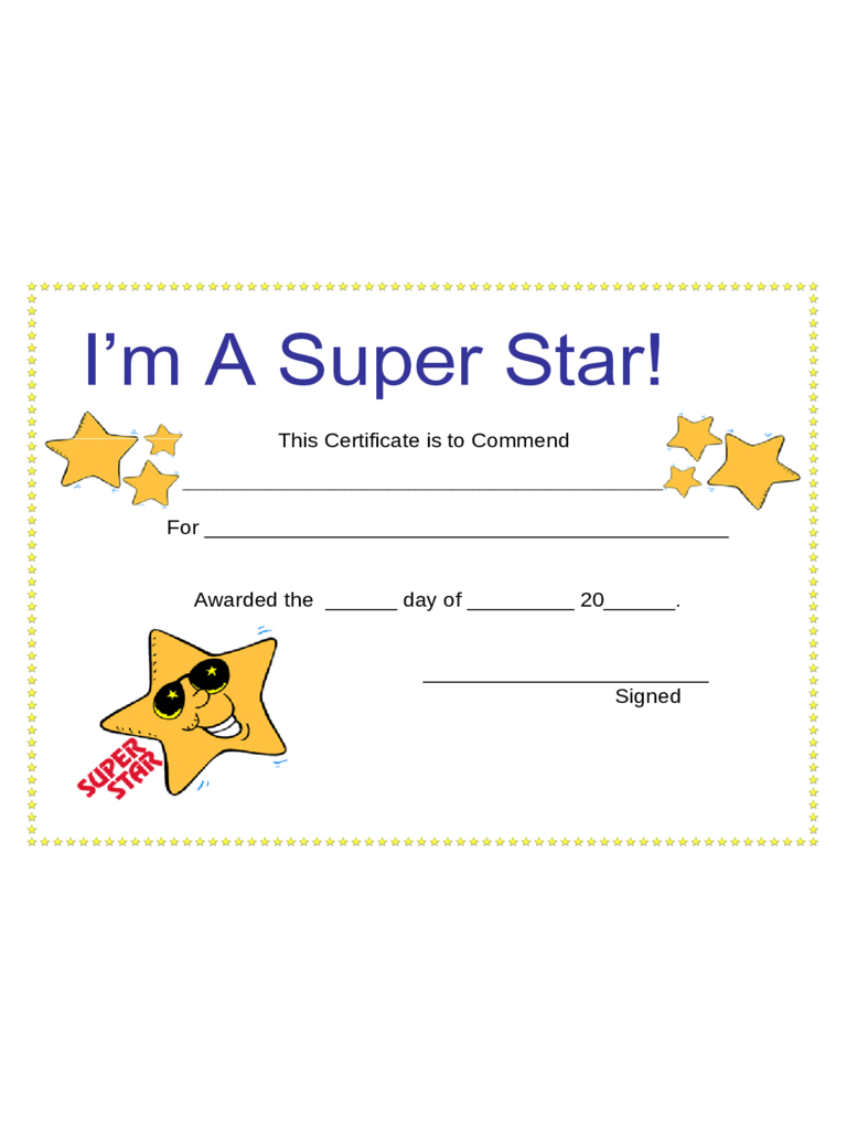Certificates For Kids – 2 Free Templates In Pdf, Word, Excel With Regard To Blank Award Certificate Templates Word