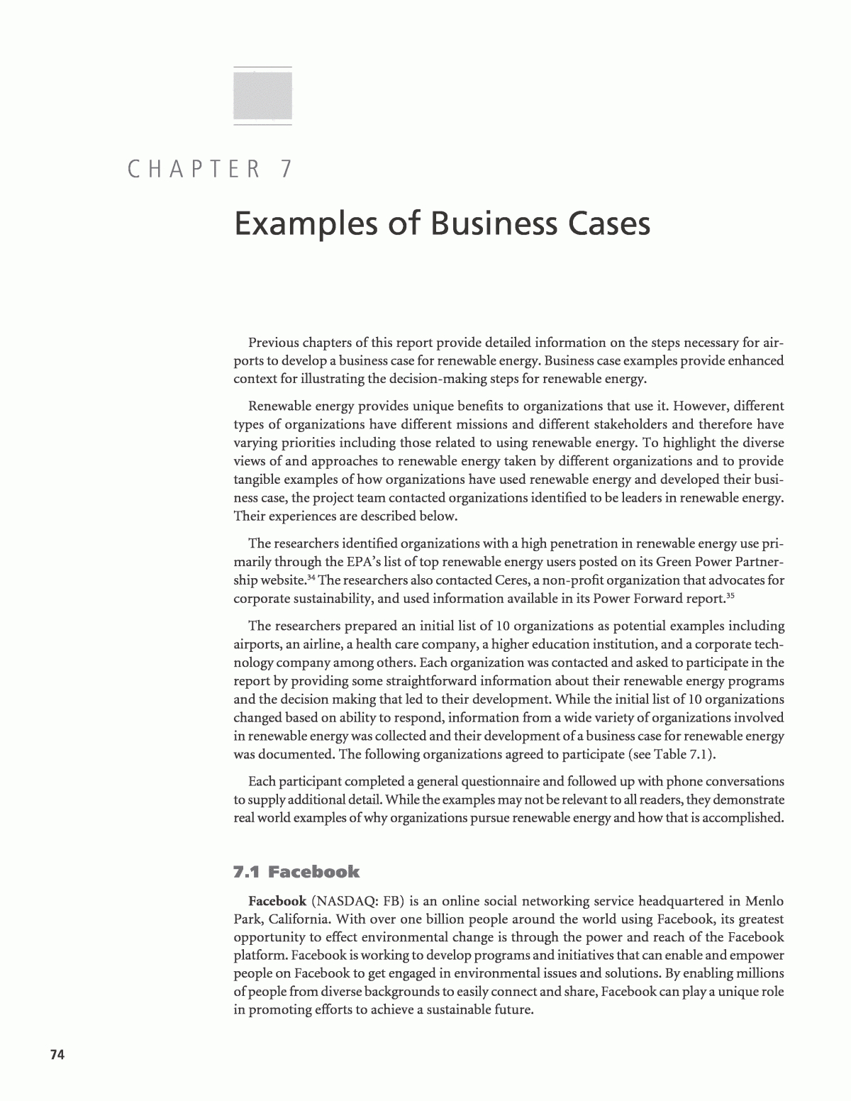 Chapter 7 – Examples Of Business Cases | Developing A For Section 7 Report Template