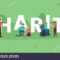 Charity Word Concept Banner Vector Template. Voluntary With Regard To Community Service Template Word