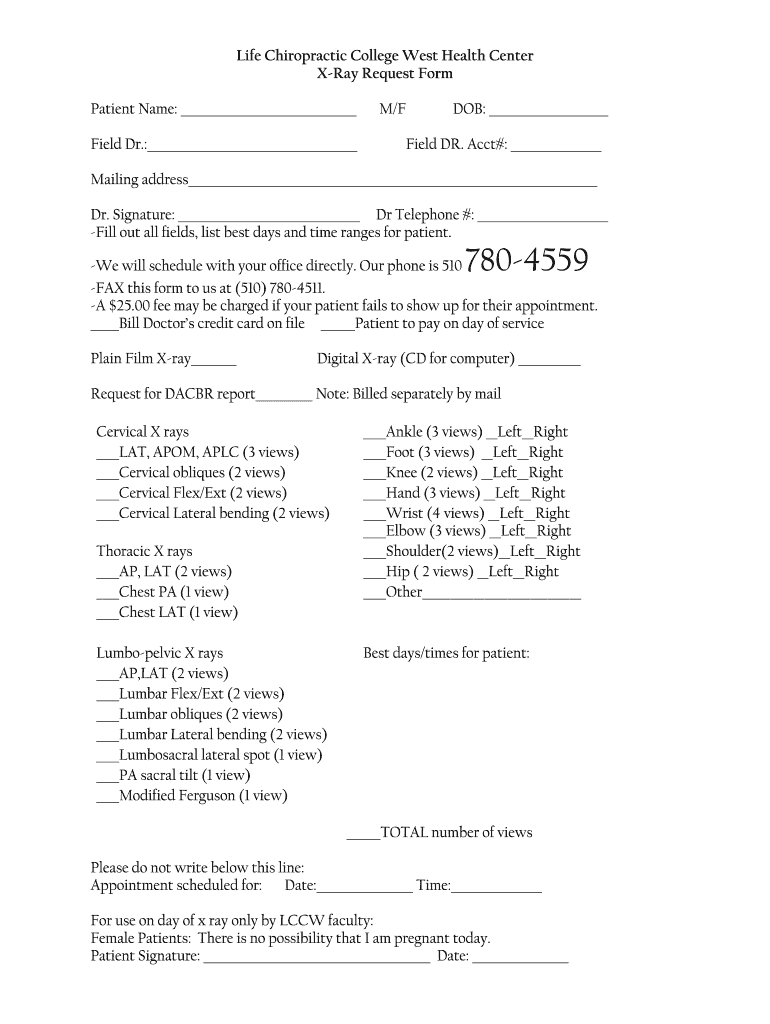 Chiropractic X Ray Report Form - Fill Out And Sign Printable Pdf Template |  Signnow With Chiropractic X Ray Report Template