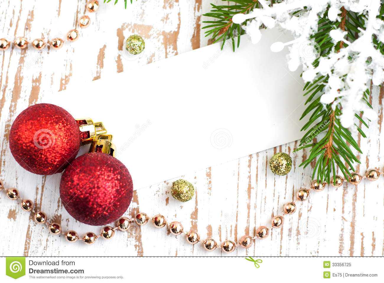 Christmas Card With Decorations Stock Image – Image Of Space For Blank Christmas Card Templates Free
