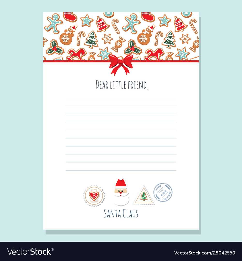 Christmas Letter From Santa Claus Template A4 With Regard To Blank Letter From Santa Template