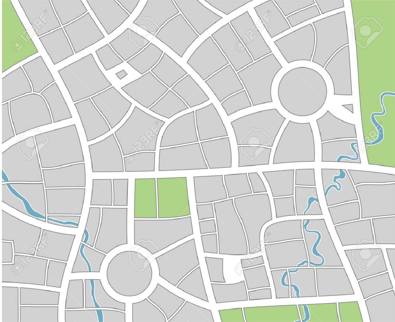 City Map Within Blank City Map Template