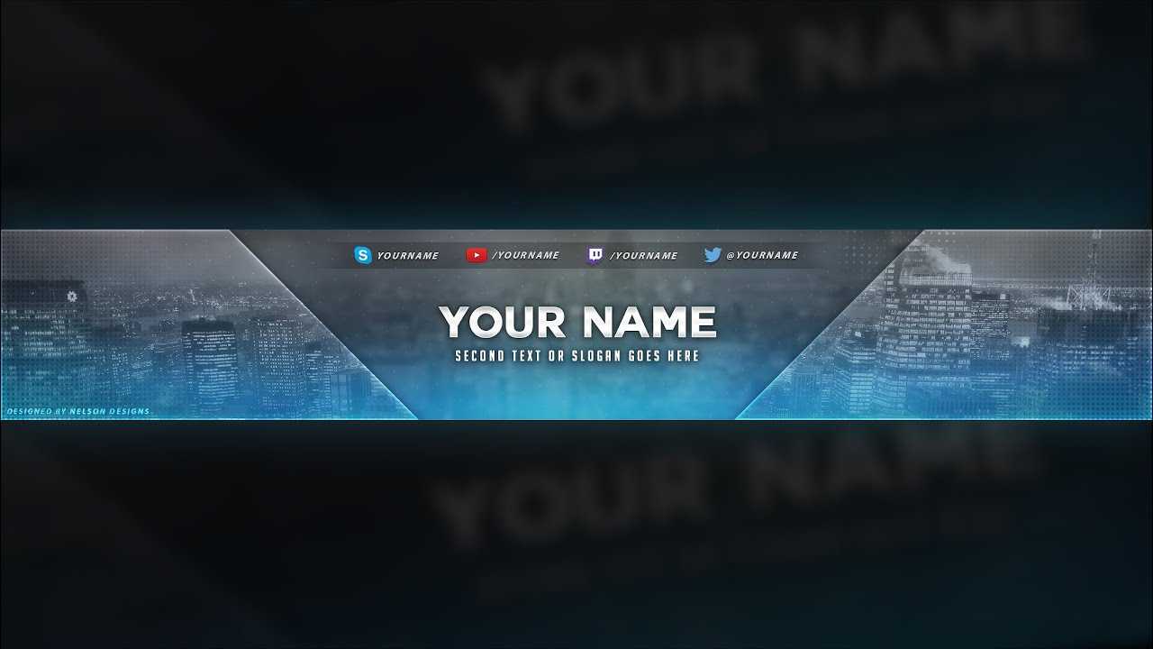 City Themed Youtube Banner Template – Free Download [Psd] For Yt Banner Template