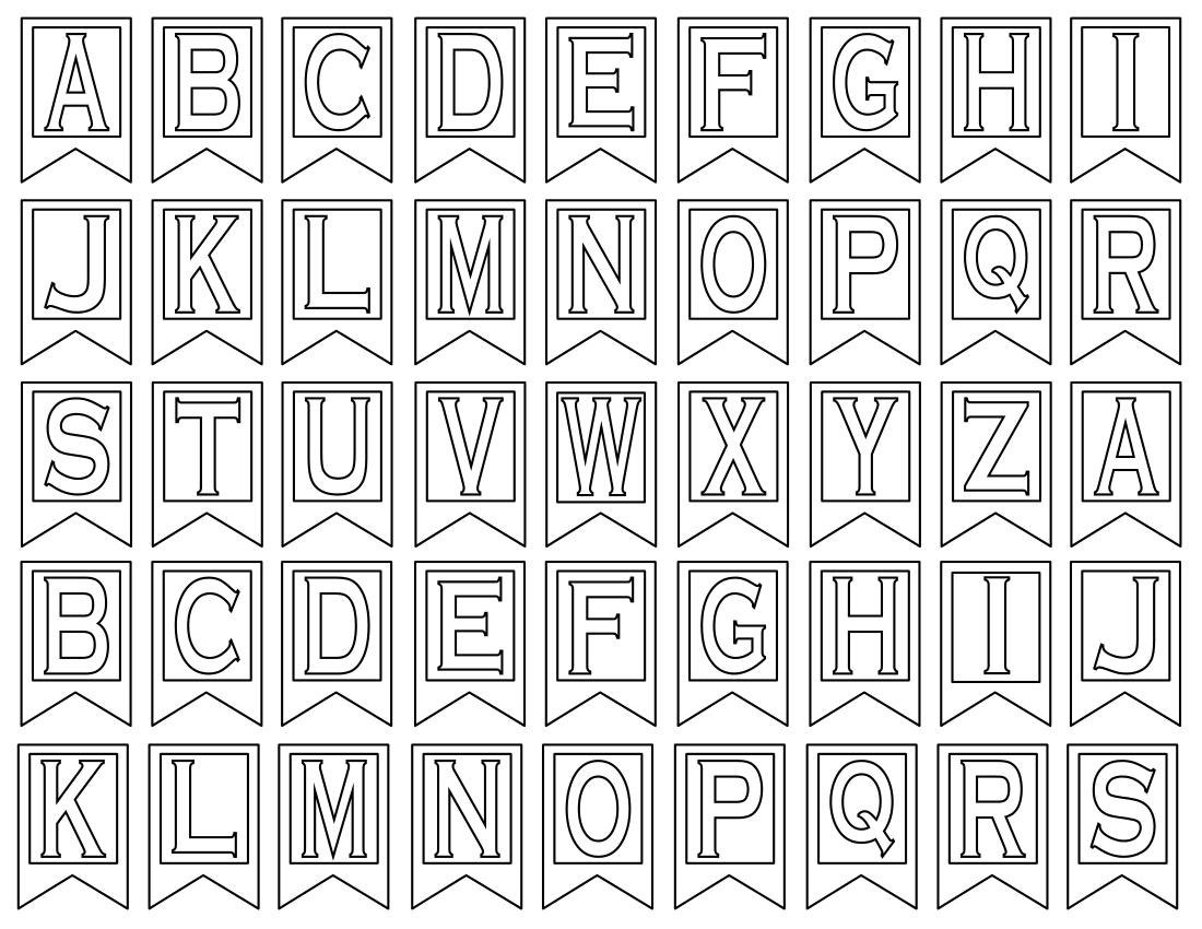 Clipart Letters For Banners Throughout Free Letter Templates For Banners