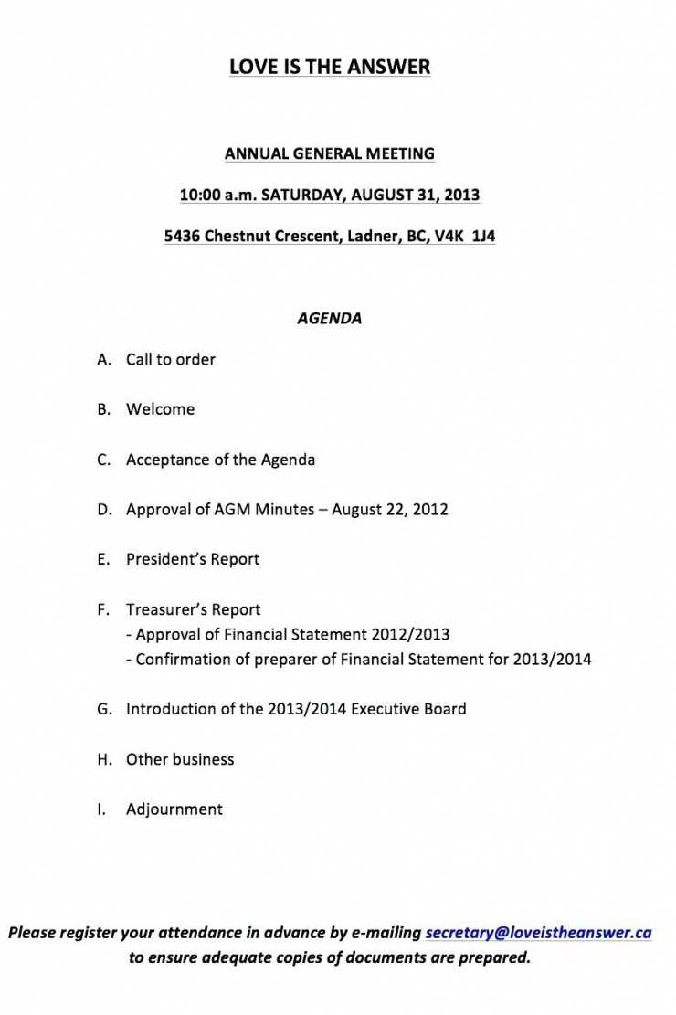 Club Agm Agenda Template – Karati.ald2014 Within Treasurer's Report Agm Template