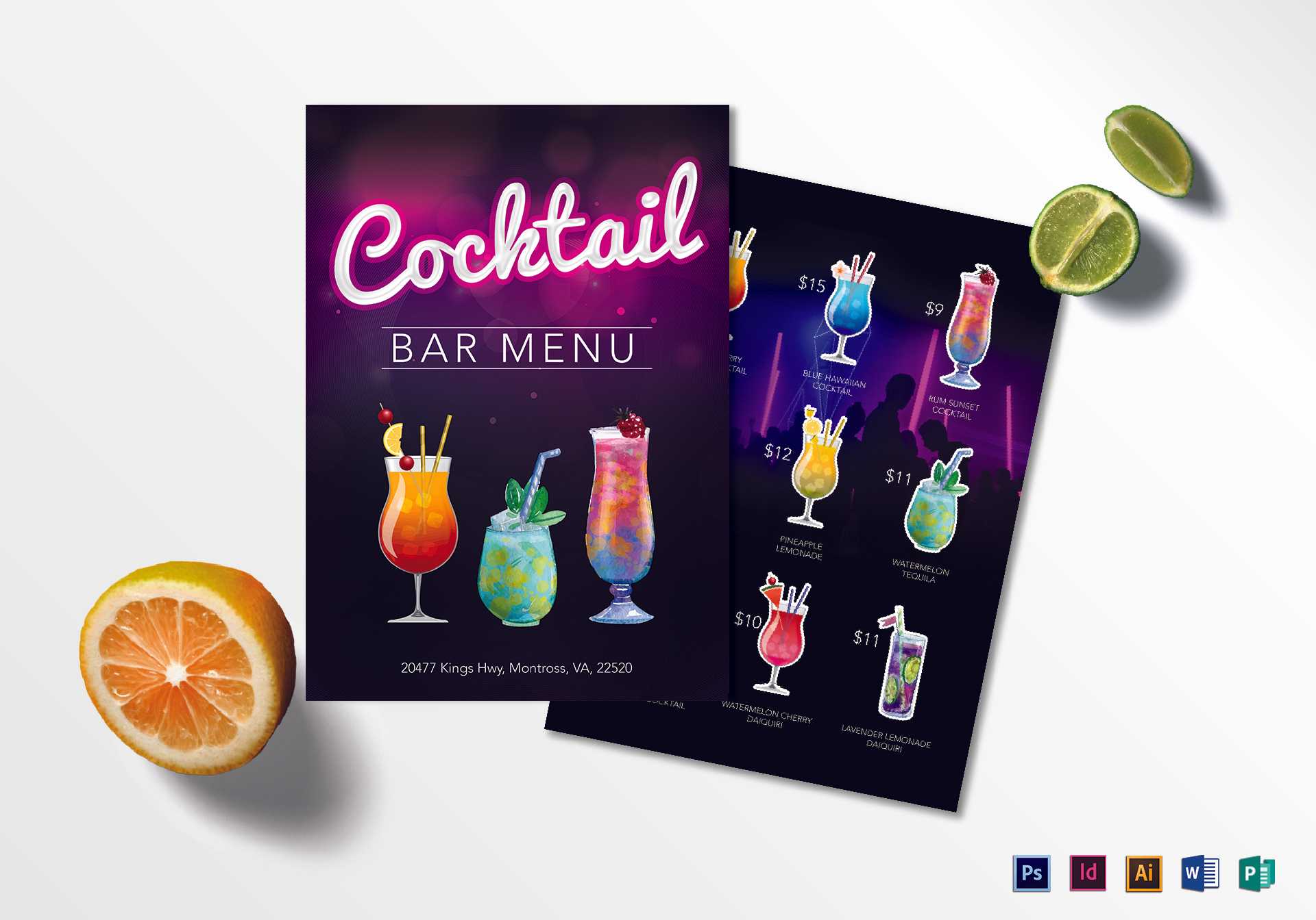 Cocktail Menu Design – Karan.ald2014 In Cocktail Menu Template Word Free