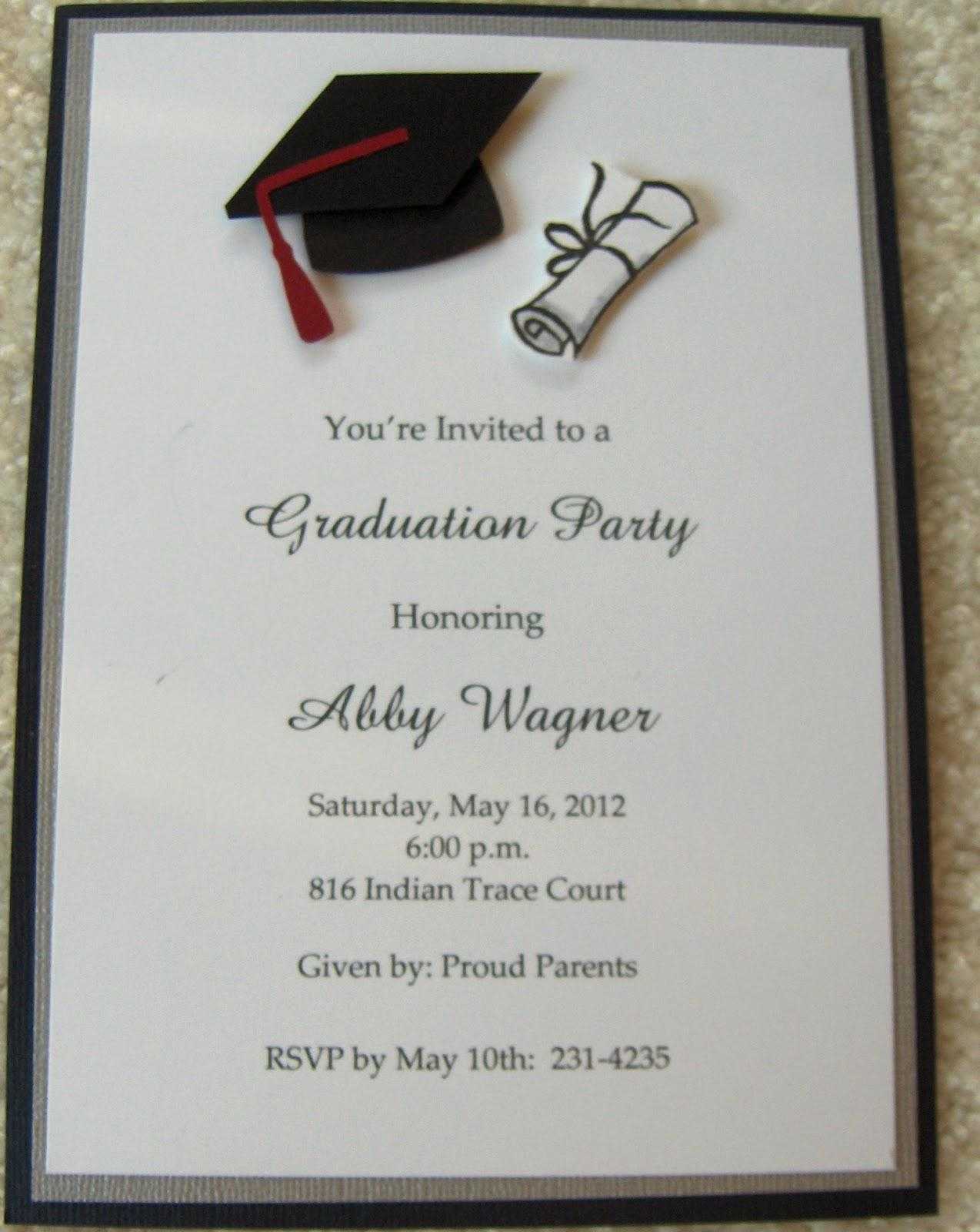 College Graduation Invitation Wording Throughout Graduation Party Invitation Templates Free Word