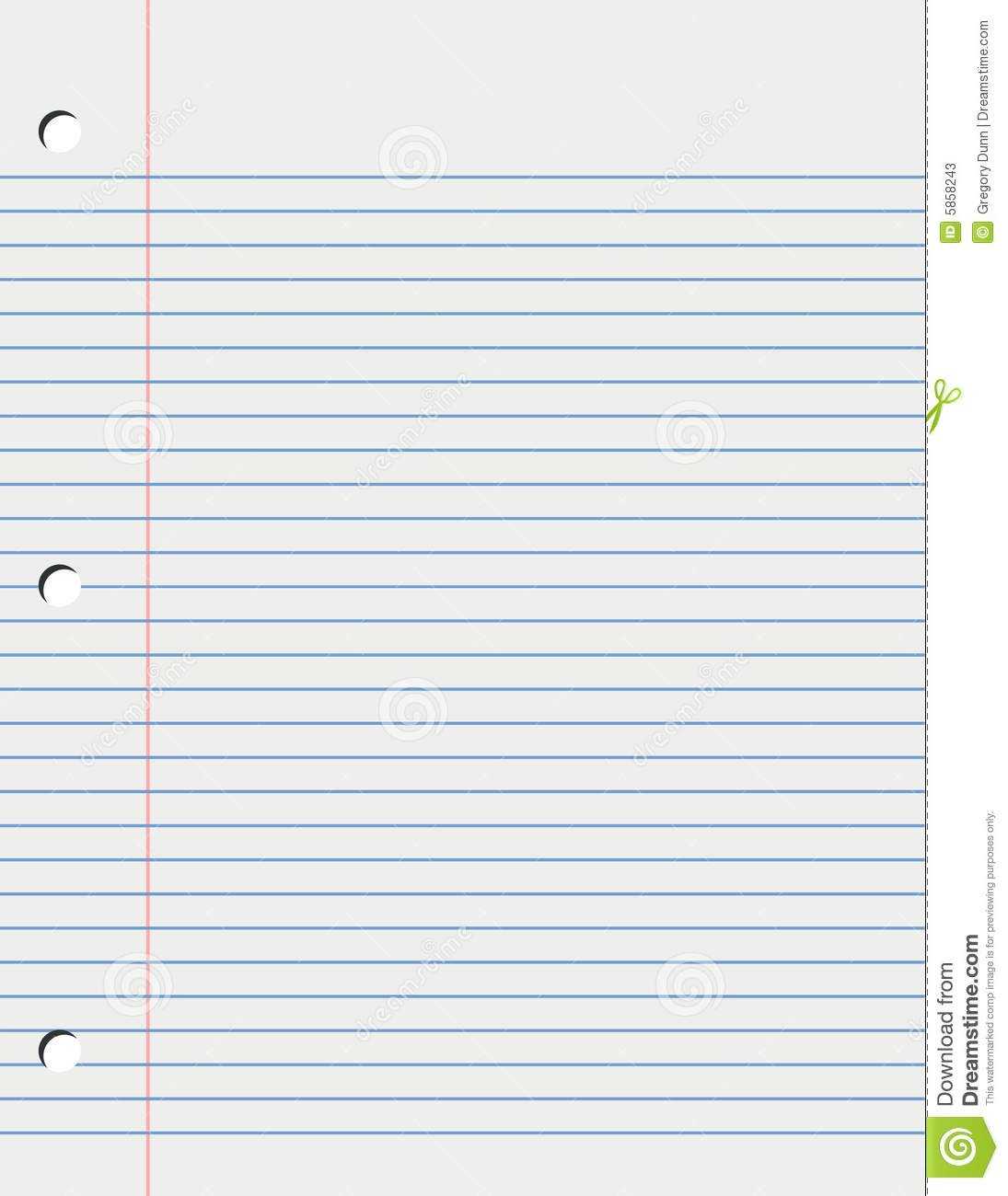 College Ruled Lined Paper Template Regarding College Ruled Lined Paper Template Word 2007