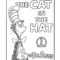 Coloring Pages : Book Cover Coloring The Cat In Hat Intended For Blank Cat In The Hat Template