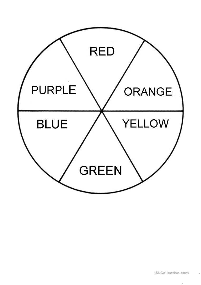 Colour Wheel – English Esl Worksheets For Distance Learning With Regard To Blank Color Wheel Template