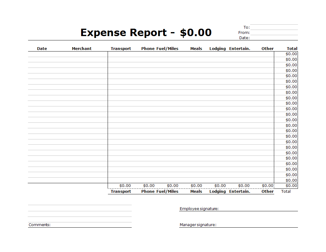 Company Expense Report Excel Spreadsheet | Templates At In Expense Report Spreadsheet Template Excel