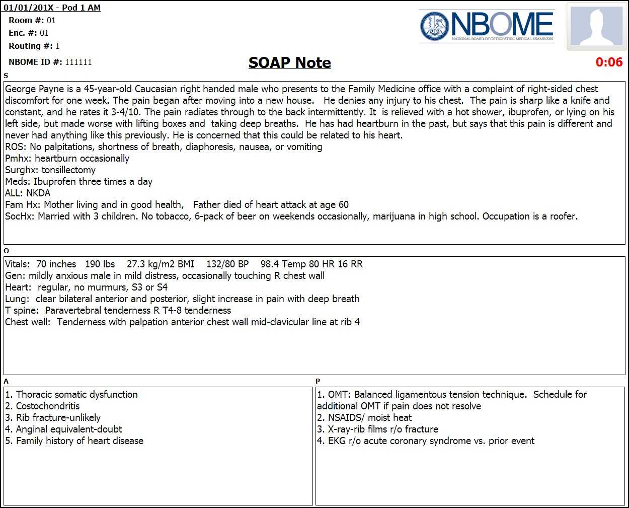 Completed Esoap Note Sample — Nbome Intended For Soap Report Template